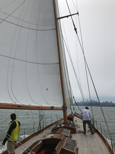 On a Sail Boat